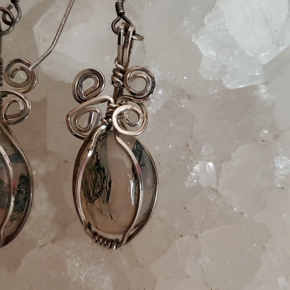 Handmade wirewrapped earrings - Picture 2 of 4